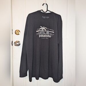 Patagonia (Pataloha Haleiwa) Black, Long Sleeve Tee, L (XL)